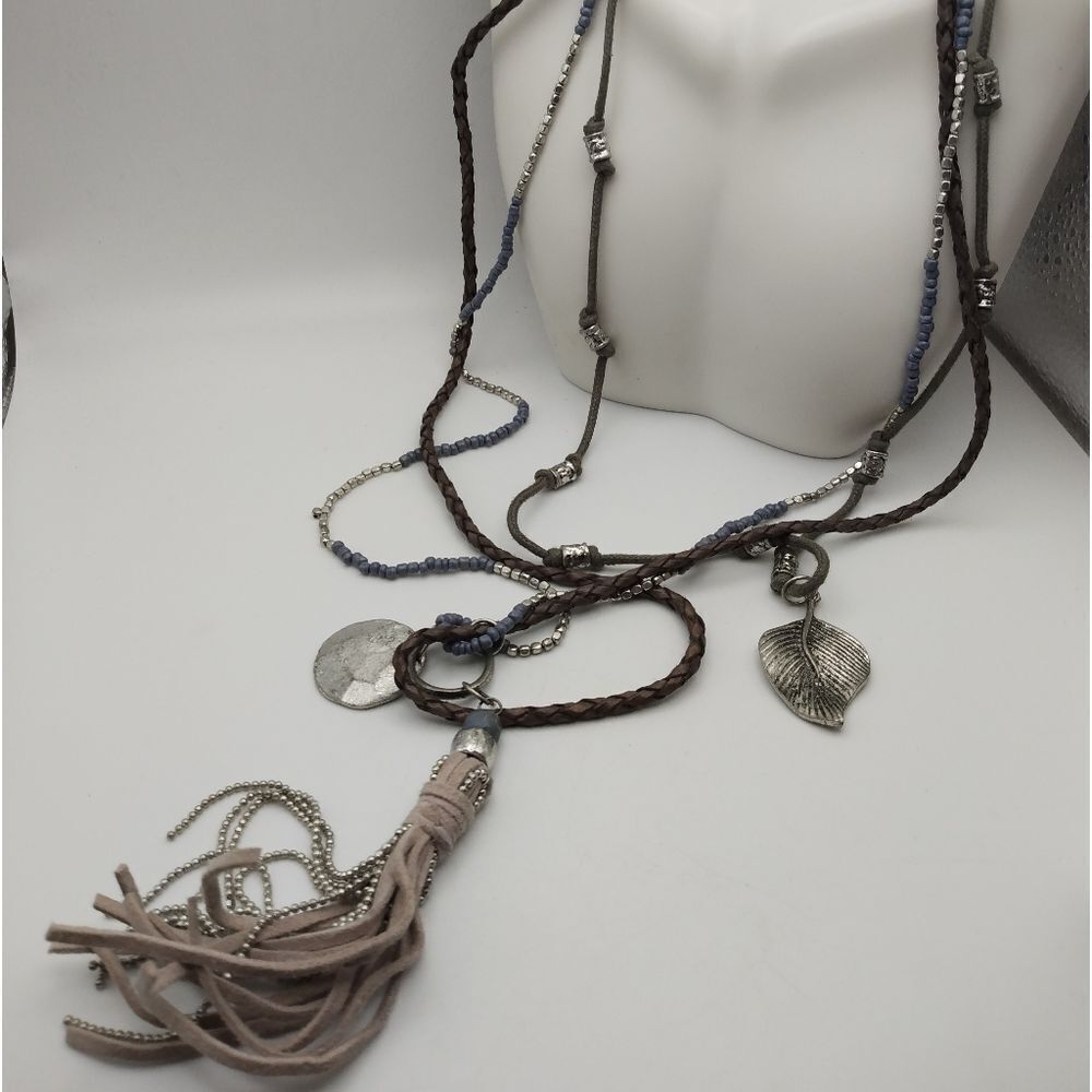 Southwestern indie statement necklace sterling silver pendant detailing gift‎